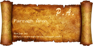 Parragh Áron névjegykártya